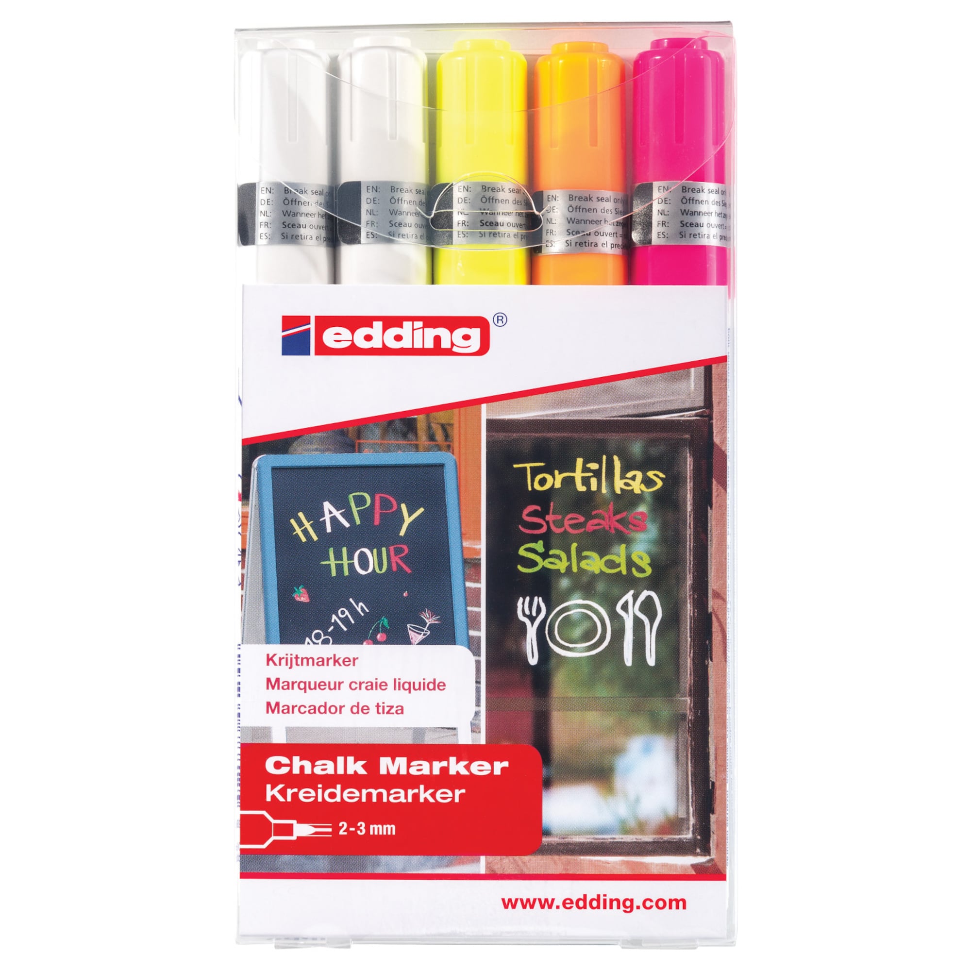 edding® 4095 Chalk Markers 5 Color Set